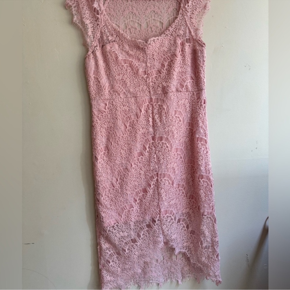 Free People Pink Lace Dress
